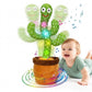 Dancing Cactus Toy, Interactive Talking & Singing Plush Toy, Repeats What You Say, LED Musical Toy for Toddlers
