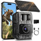 Deer Trail Camera 4K 64MP, Solar WiFi Bluetooth Game Camera with Night Vision, Motion Activated IP66, 6000mAh Battery