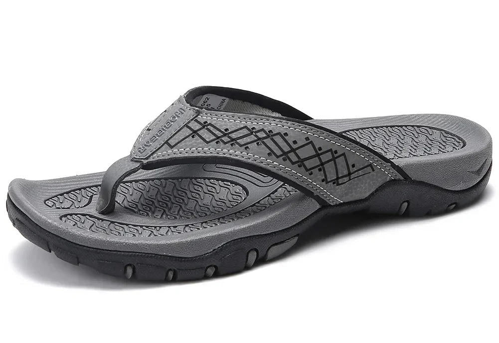 Mens Athletic Sandals with Orthopedic Arch Support and Cushioned Straps