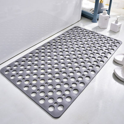 Textured Shower Mat with Traction Grooves and Heat-Resistant Material