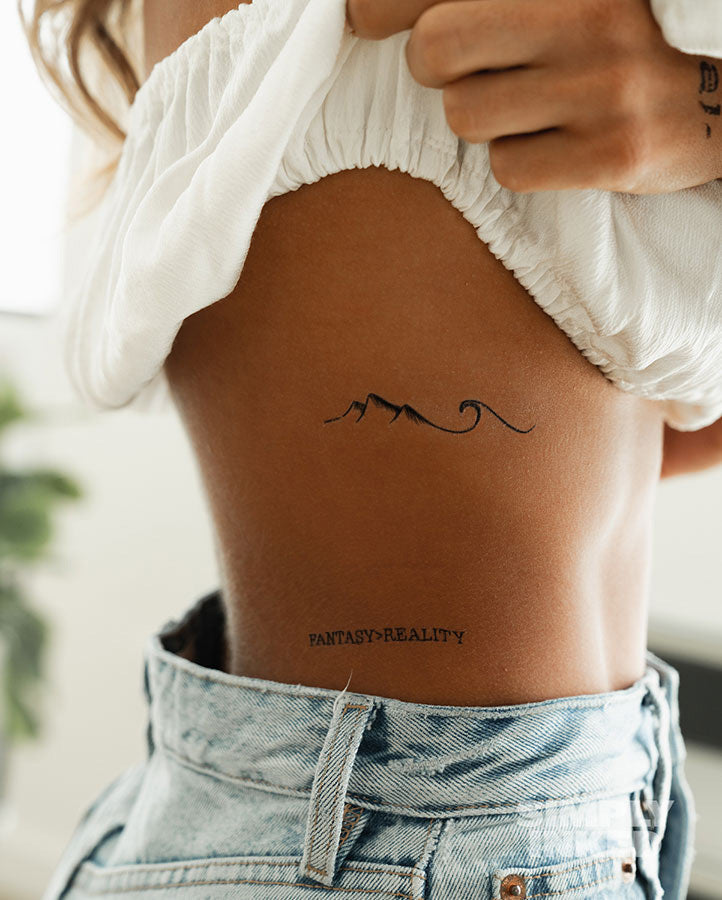 Temporary Tattoo Sheet with Water Transfer Application and 7-Day Wear