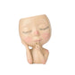 Ceramic Face Planter with Sculpted Design for Small Succulents and Herbs