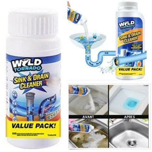 High Density Drain Opener with pH Modifying Formula and Septic Safe Solution