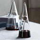 Glass Wine Decanter with Pyramid Shape and Waterfall Spout, 25.3oz