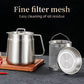 304 Stainless Steel Deep Fryer Pot with Basket, 2 in 1 Oil Strainer and Large Capacity for Frying Bacon and Food
