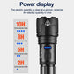 Rechargeable Tactical Flashlight with 12000 Lumens and Adjustable Beam, 550m Range