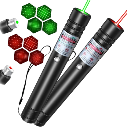 Green Laser Pointer with Rechargeable Battery and Starry Pattern, 2000ft Range