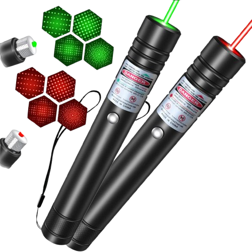 Green Laser Pointer with Rechargeable Battery and Starry Pattern, 2000ft Range