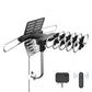 Motorized Outdoor TV Antenna with 360 Degree Rotation and Remote Control, 33ft Cable