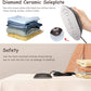 Compact Travel Iron with Foldable Handle and Rapid Heating Plate