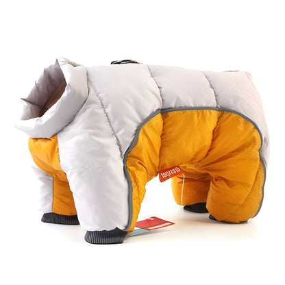 Dog Winter Coat with Water Resistant Shell and Down Alternative Lining, Reflective Strip
