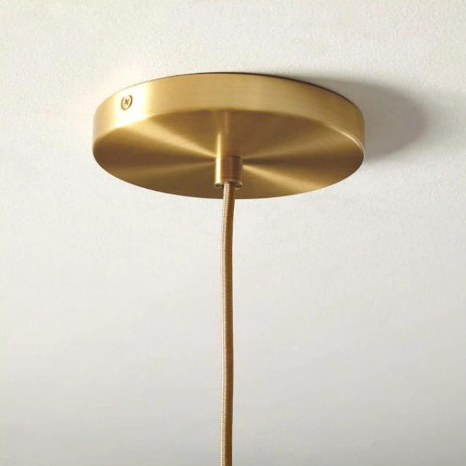 Modern Globe Pendant Light in Brushed Brass