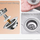 Push Button Sink Drain Strainer with Steel Basket and Silicone Seal