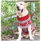 Large Dog Christmas Sweater with Striped Knit Pattern and Seasonal Design