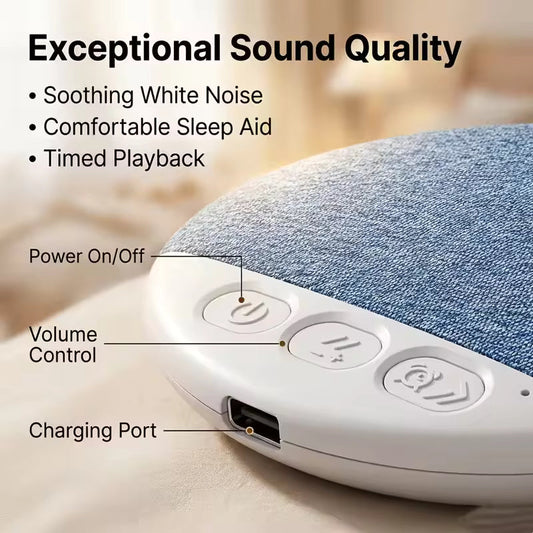 Pillow Speaker with V6.0 Wireless and Built-In White Noise, Rechargeable  Battery