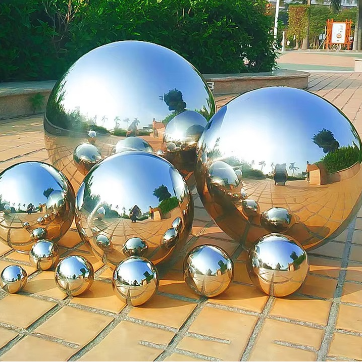Polished Stainless Steel Garden Viewing Spheres