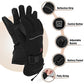 USB Heated Gloves with Three Heat Levels and 8-Hour Run Time, Water-Resistant Palm