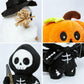 Soft Plush Halloween Characters with Embroidered Faces and Seasonal Designs