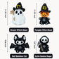 Soft Plush Halloween Characters with Embroidered Faces and Seasonal Designs