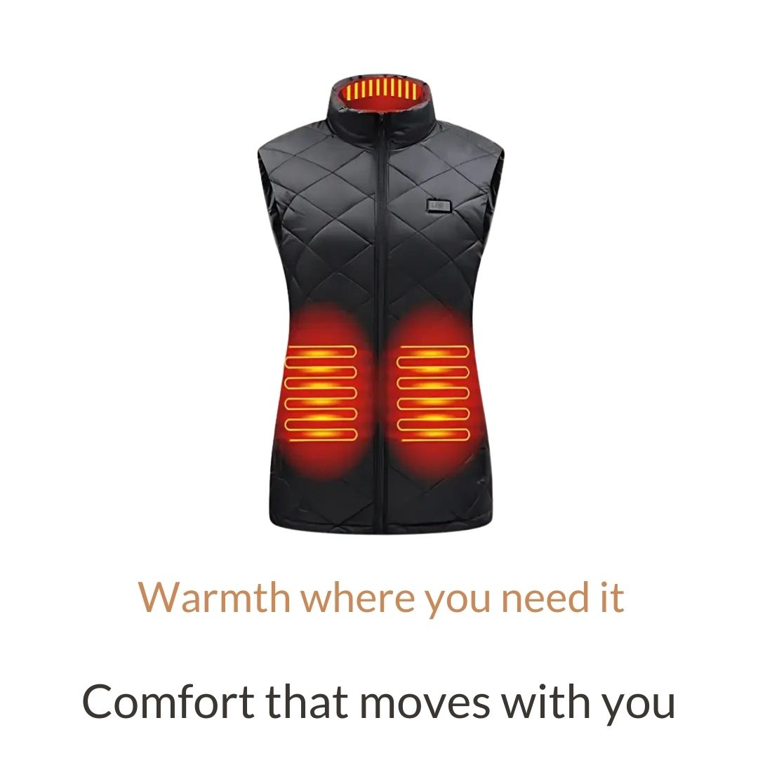 Heated Gilet with Nine Zones and Three Temperature Settings, 10-Hour Runtime