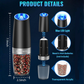 Electric Salt And Pepper Grinder with Gravity Sensor and Adjustable Coarseness