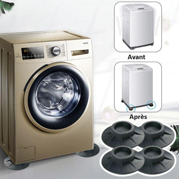 Washing Machine Vibration Damper Pads with Rubber Grip and Noise Reduction, Set of 4