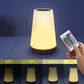 Night Light, LED Touch Bedside Table Lamp, 7 RGB Colours Changing, 5 Brightness Level Switch, Timing Function, Rechargable Remote