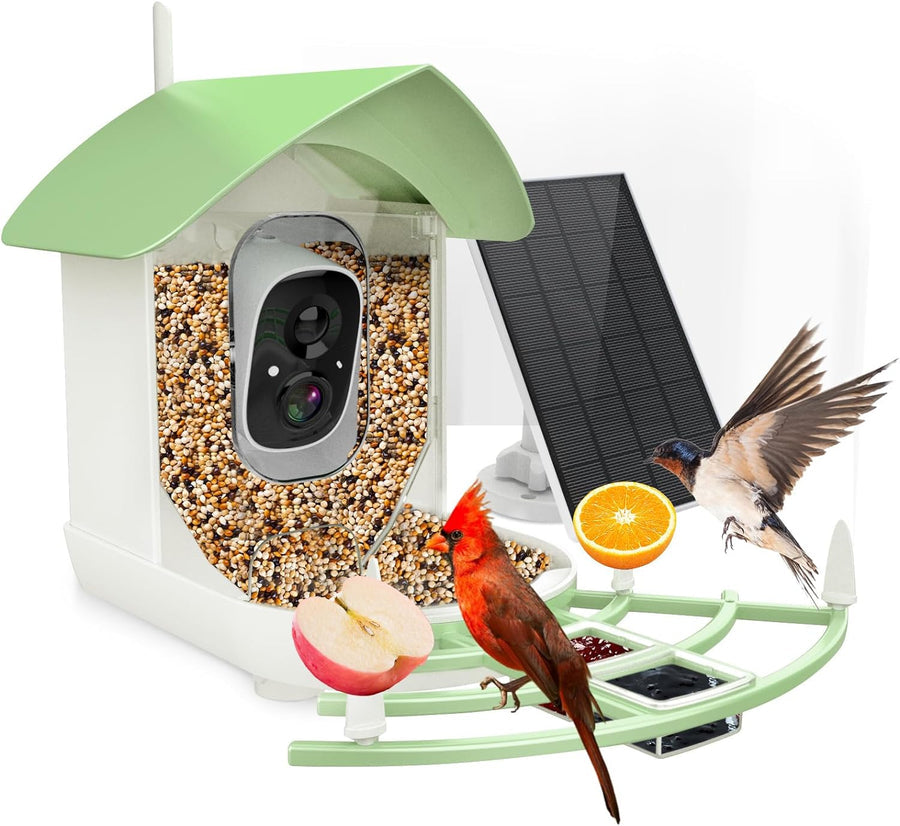 Mygametables Smart Bird Feeder Camera with AI Recognition and Solar Power