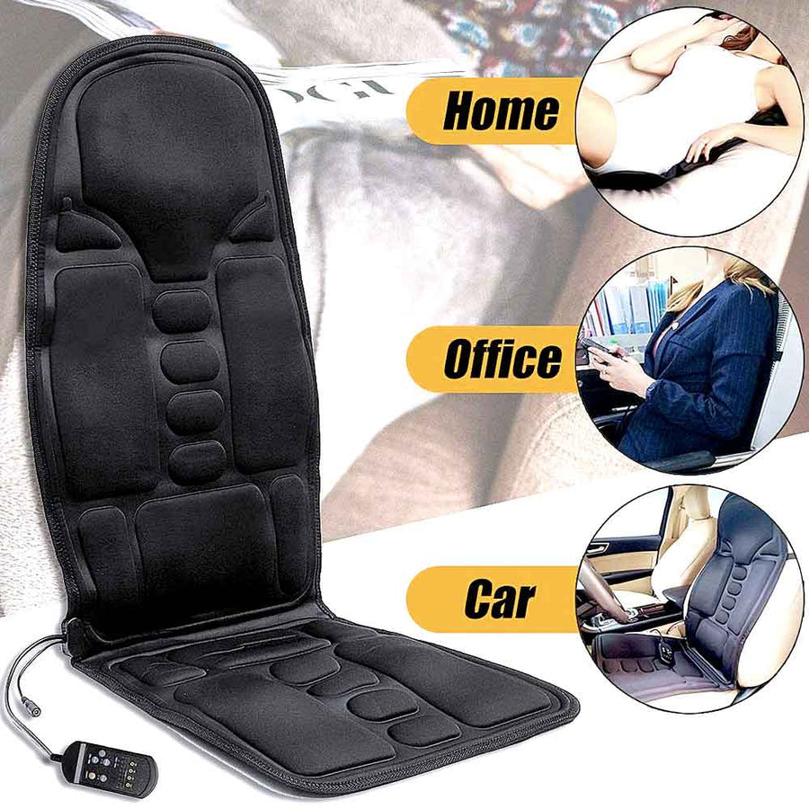 Mygametables Massage Chair Pad With Heated Back and Neck Cushion for Car and Home