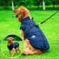 Mygametables Waterproof Winter Dog Jacket Sherpa Fleece Lined Built-In Harness