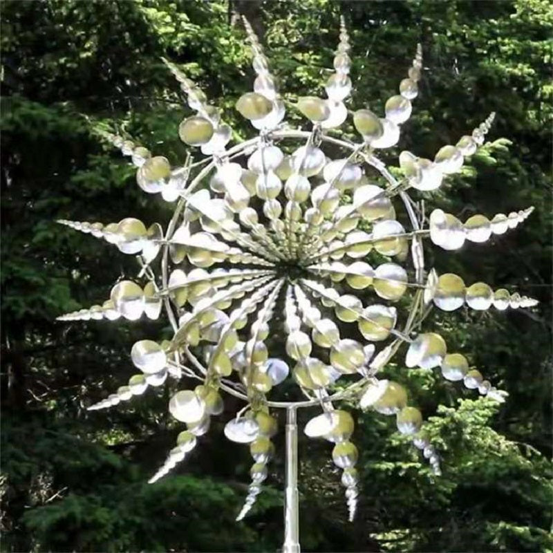 Mygametables Metal Windmill Spinner, Anti-Rust Kinetic Garden Decoration