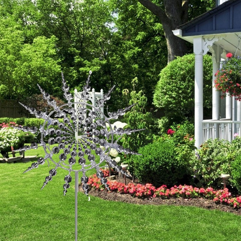 Mygametables Metal Windmill Spinner, Anti-Rust Kinetic Garden Decoration