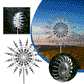 Mygametables Metal Windmill Spinner, Anti-Rust Kinetic Garden Decoration