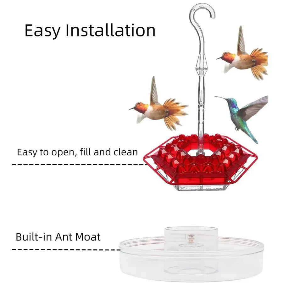 Mygametables Hummingbird Feeder with Ant Proof Hanging Perch