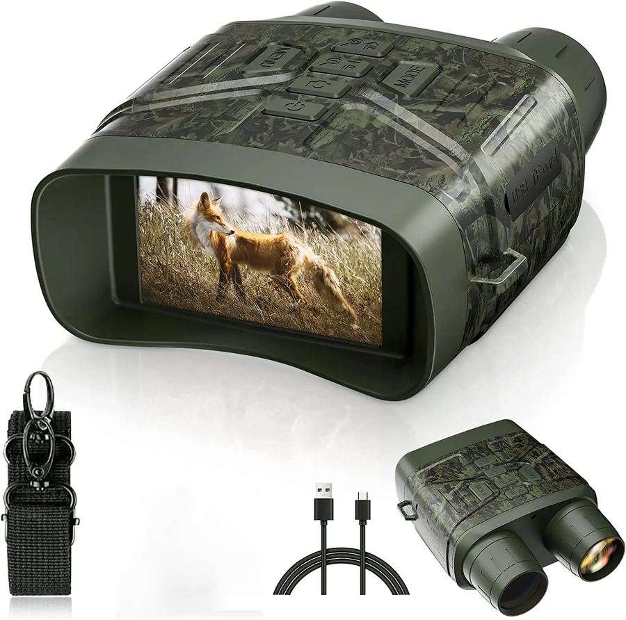 Mygametables Night Vision Binoculars 4K HD, 5x Zoom, 3-Inch Display