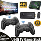 Mygametables HDMI 4K TV Game Stick Console, 64GB Retro Gaming System with Wireless Gamepads