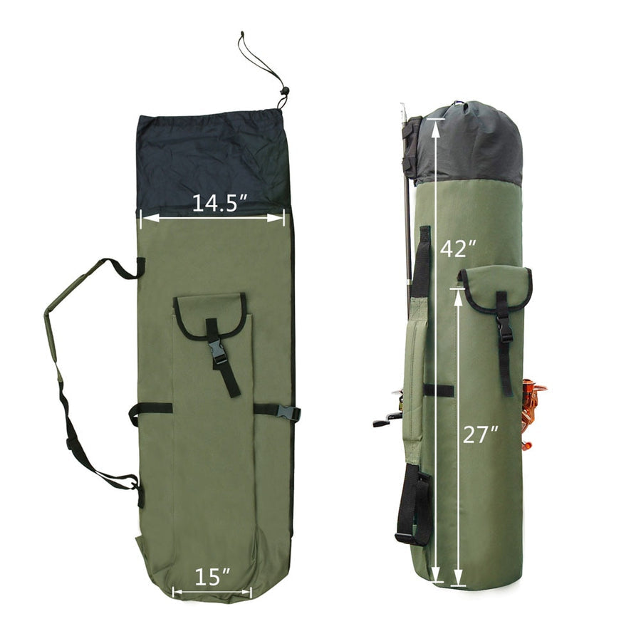 Mygametables Portable Fishing Rod And Tackle Bag, Water-Resistant Oxford