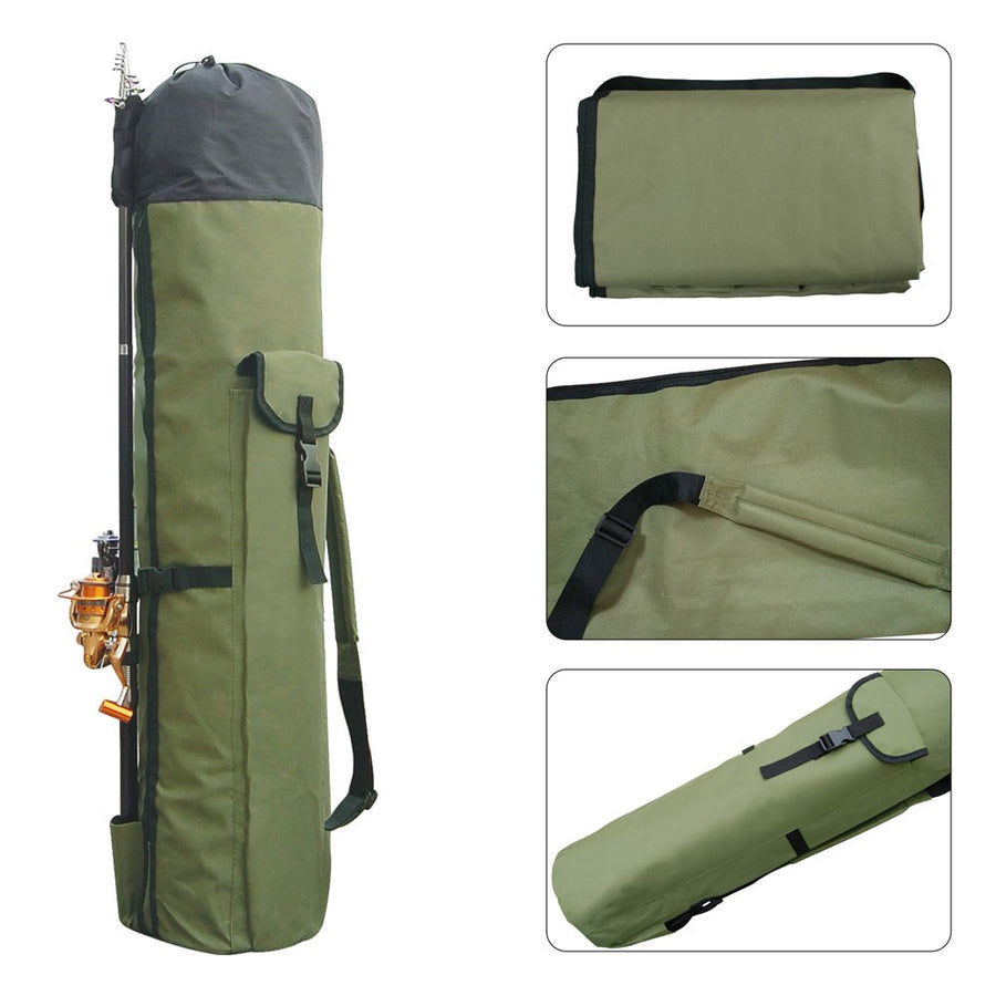 Mygametables Portable Fishing Rod And Tackle Bag, Water-Resistant Oxford
