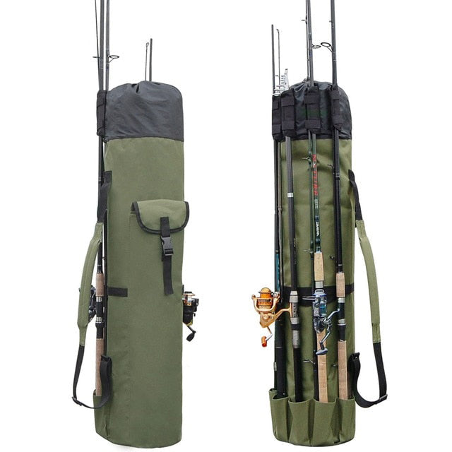 Mygametables Portable Fishing Rod And Tackle Bag, Water-Resistant Oxford