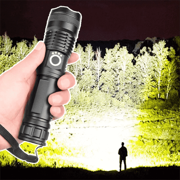 MGT Flashlight 90000 Lumens XHP50 LED Rechargeable