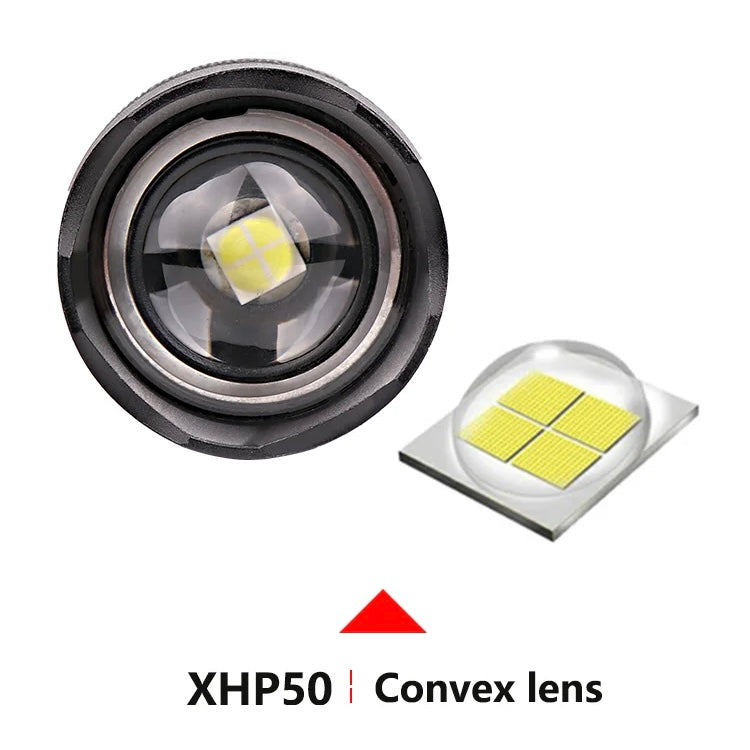 MGT Flashlight 90000 Lumens XHP50 LED Rechargeable