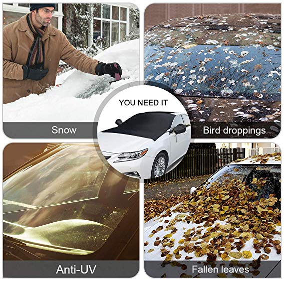 MGT Magnetic Car Windshield Cover, Ice and Sun Protection