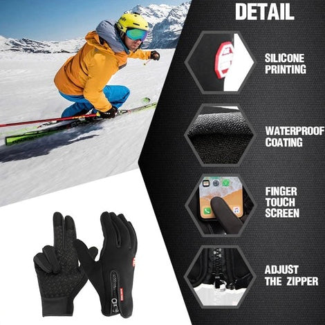 MGT Thermal Gloves Touch Screen Water Resistant Winter Fleece