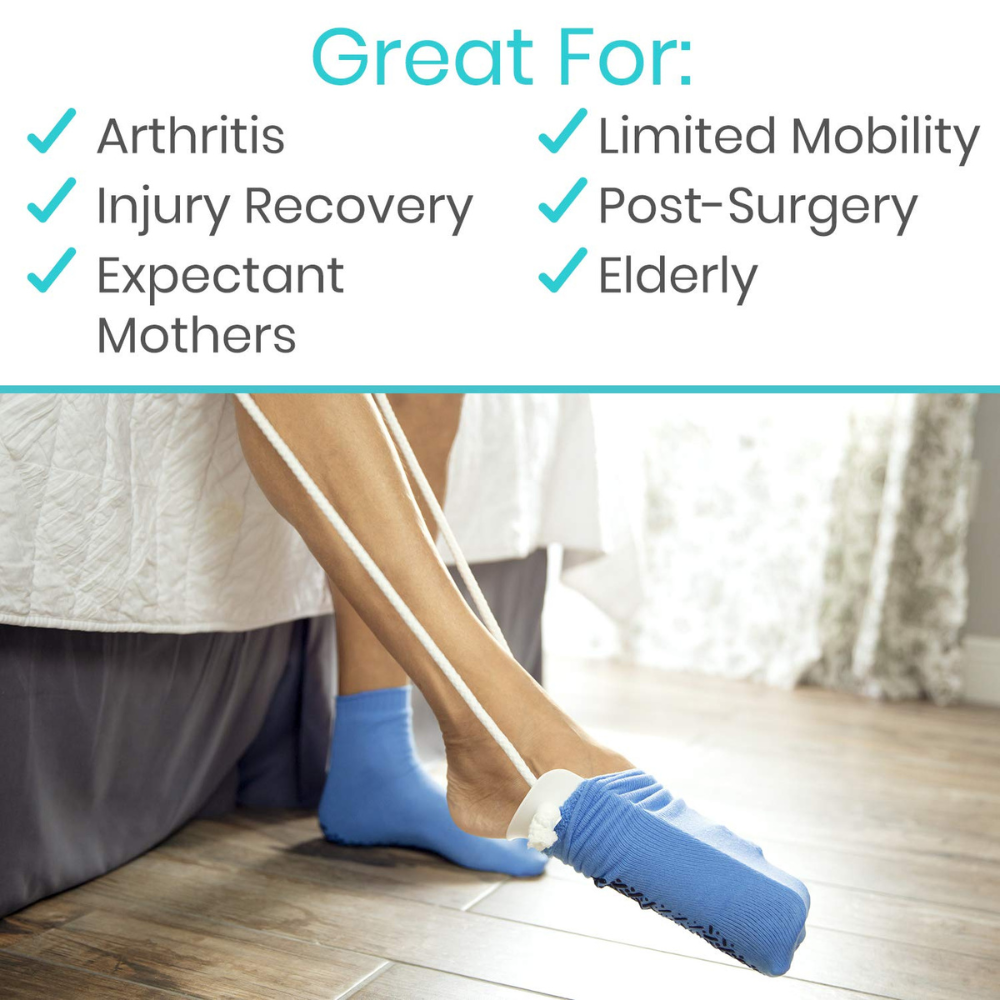 MGT Sock Aid Tool for Elderly, Easy No-Bend Sock Wearing Device