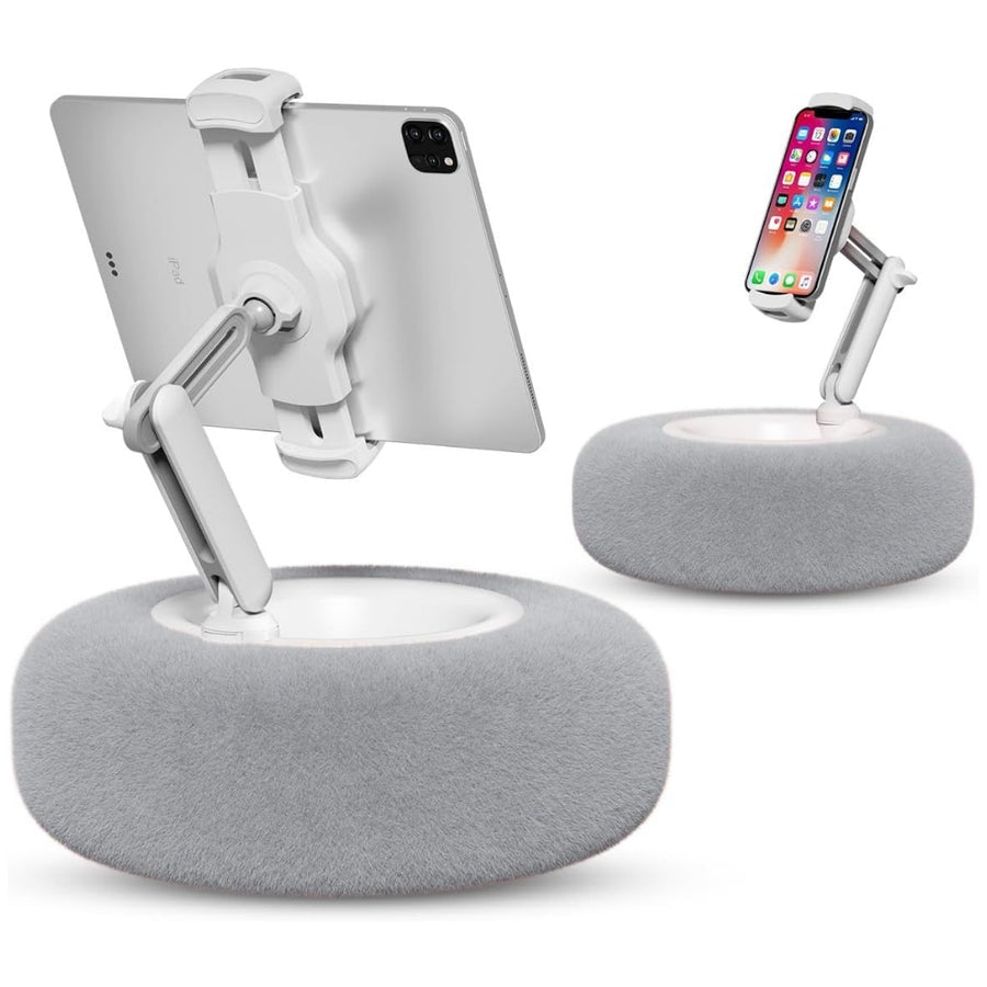 MGT Fuzzy Pillow Phone Holder with Snack Bowl