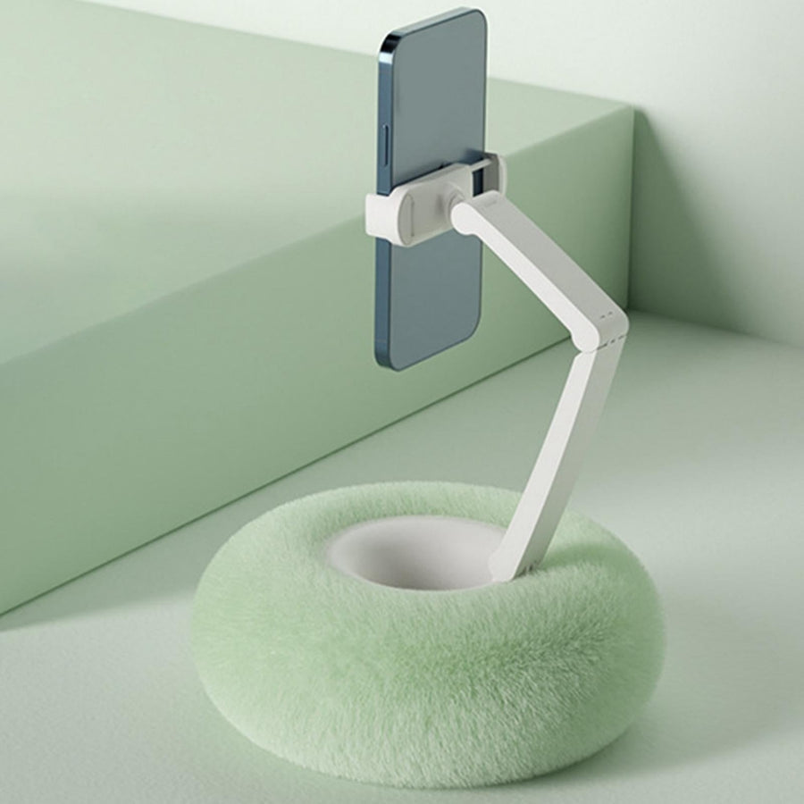 MGT Fuzzy Pillow Phone Holder with Snack Bowl