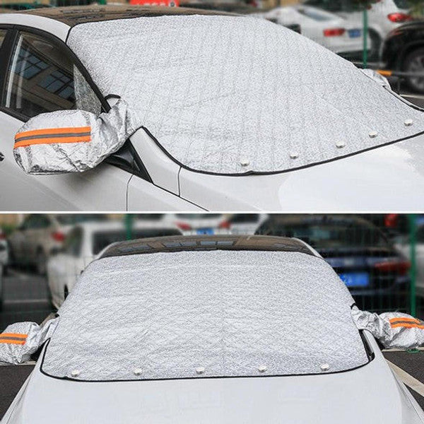 MGT Magnetic Anti-Frost Car Cover, Aluminum and Cotton Silver