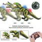 MGT Remote Control T-Rex Dinosaur Toy LED Light Up, Walking & Roaring