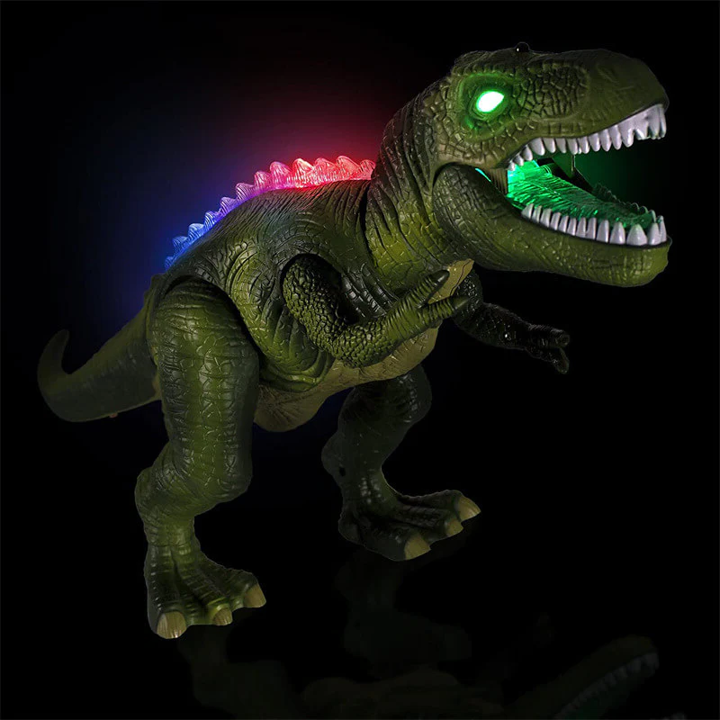 MGT Remote Control T-Rex Dinosaur Toy LED Light Up, Walking & Roaring