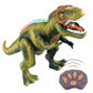 MGT Remote Control T-Rex Dinosaur Toy LED Light Up, Walking & Roaring